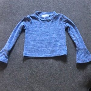 Girls Mock Neck Turtleneck with bell sleeves